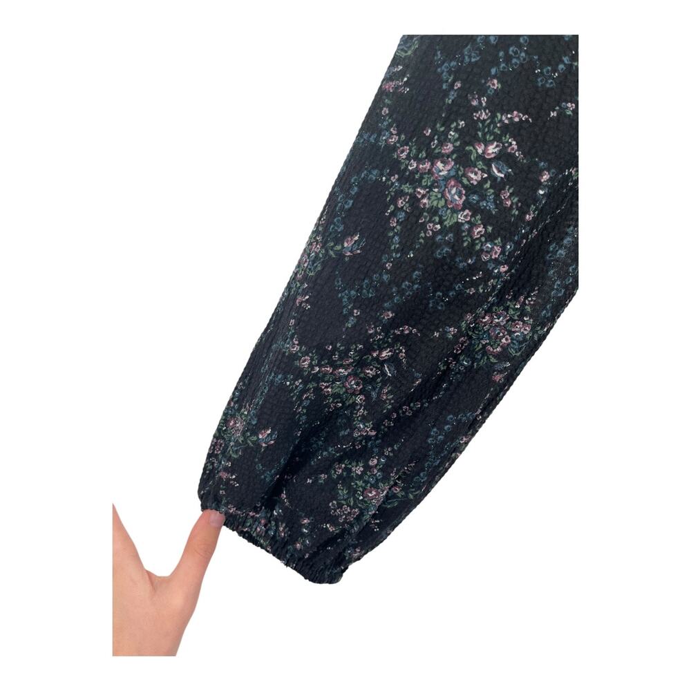 Paige Dress Libra midi dress floral black size X-Small XS - Picture 3 of 7